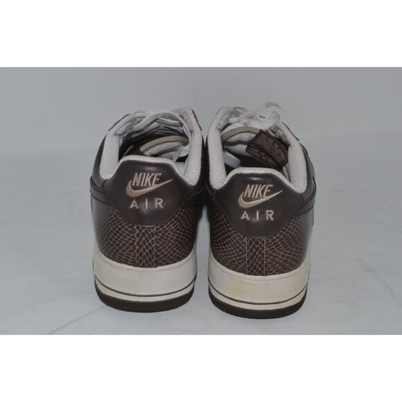 Nike Air Force 1 Premium Brown Snakeskin Men's 12 Sneaker 309096-121 Shoes White - Picture 6 of 16